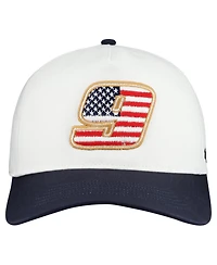 '47 Brand Men's White Chase Elliott Flag Fill Two-Tone Team Adjustable Hitch Hat