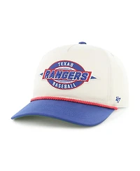 '47 Brand Big Boys and Girls Natural/Royal Texas Rangers Frame Out Hitch Adjustable Hat