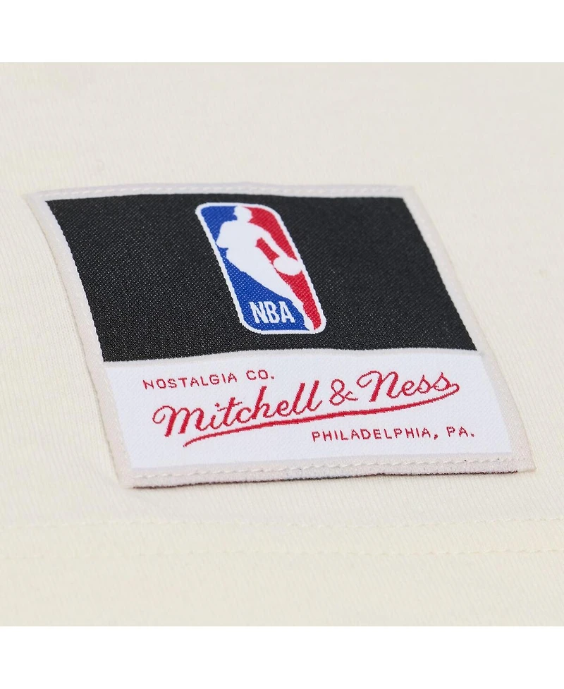 Mitchell & Ness Men's Cream Boston Celtics Hardwood Classics Chainstitch Premium T-Shirt