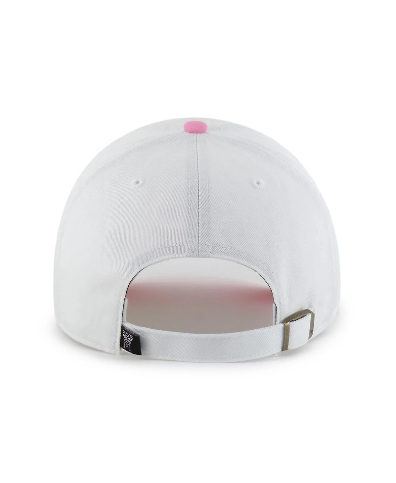 '47 Brand Men's White Inter Miami Cf Two-Tone Clean Up Adjustable Hat