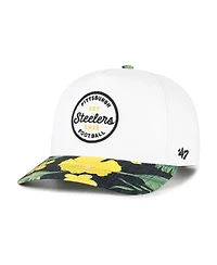'47 Brand Men's White/Black Pittsburgh Steelers Beach Side Hitch Adjustable Hat