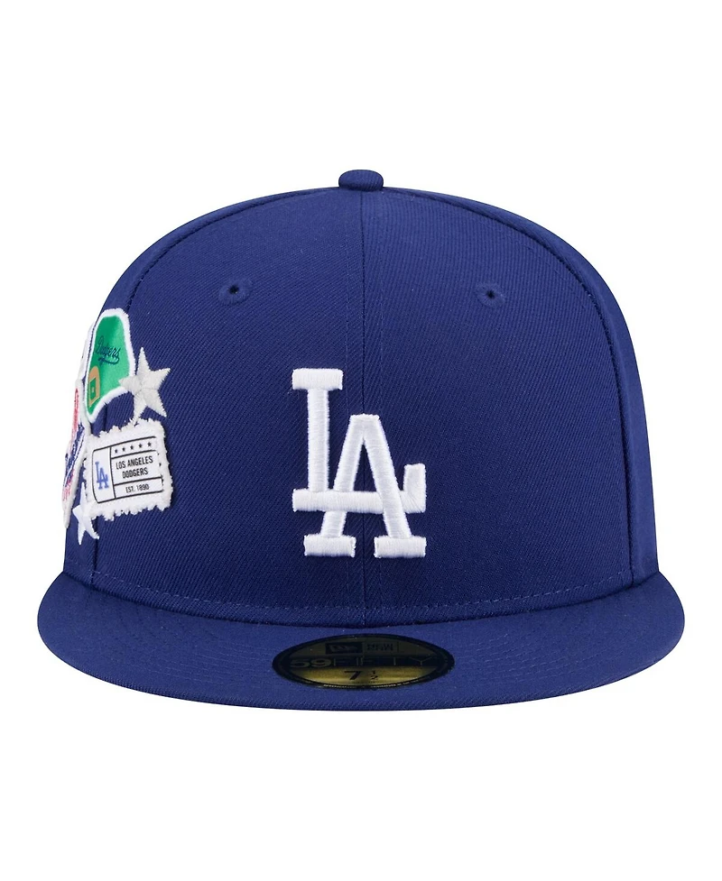 New Era Men's Royal Los Angeles Dodgers City Patch 59FIFTY Fitted Hat