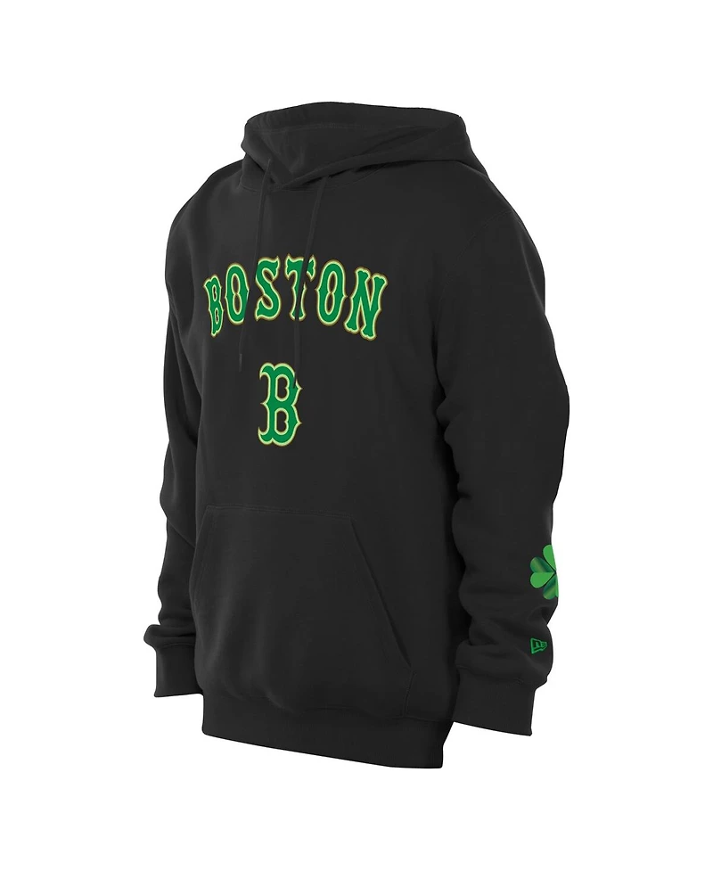 New Era Men's Black Boston Red Sox 2026 St. Patrick's Day Fleece Hoodie