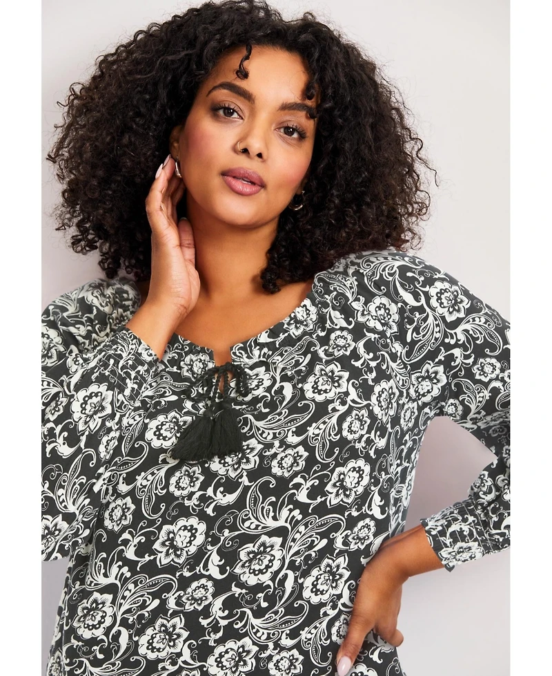 Avenue Plus Ombre Print Women's Top