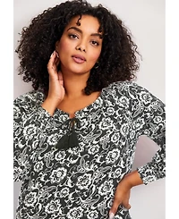 Avenue Plus Ombre Print Women's Top