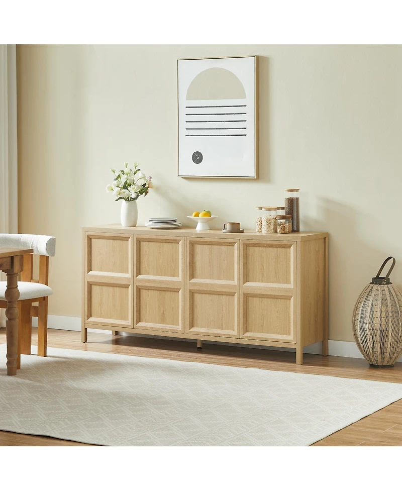 Streamdale Furniture Modern Sideboard Tip-On, Soft-Close, Wall Mount