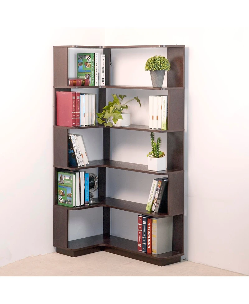 Streamdale Furniture 90cm L-Shape Corner Bookshelf for Home Office/Living Room