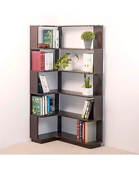 Streamdale Furniture 90cm L-Shape Corner Bookshelf for Home Office/Living Room