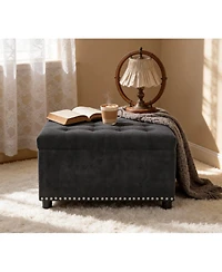 Streamdale Furniture Tufted Storage Ottoman with Nailhead Trim