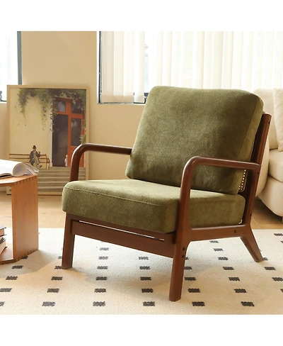 Streamdale Furniture Cozy Accent Chair with Solid Wood Frame