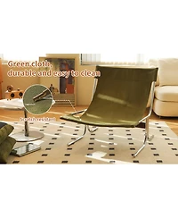 Streamdale Furniture Modern Green Accent Chair with Metal Frame