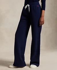 Polo Ralph Lauren Women's Drawstring Fleece Wide-Leg Sweatpant