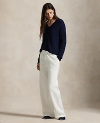 Polo Ralph Lauren Women's Drawstring Fleece Wide-Leg Sweatpant