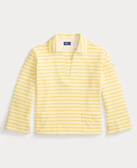 Polo Ralph Lauren Women's Striped Split-Placket Mariner Pull-On T-Shirt
