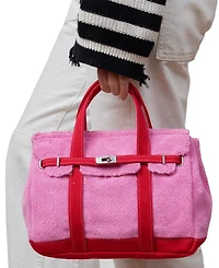 Sunwin Madaket Terry and Cotton Canvas Small Tote Handbag