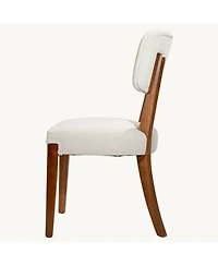 Streamdale Furniture Armless Dining Chairs Set of 2 with Wood Legs