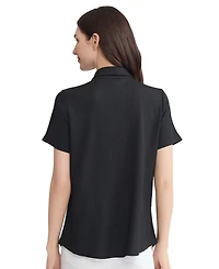 Jones New York Women's Short-Sleeve Button-Front Shirt