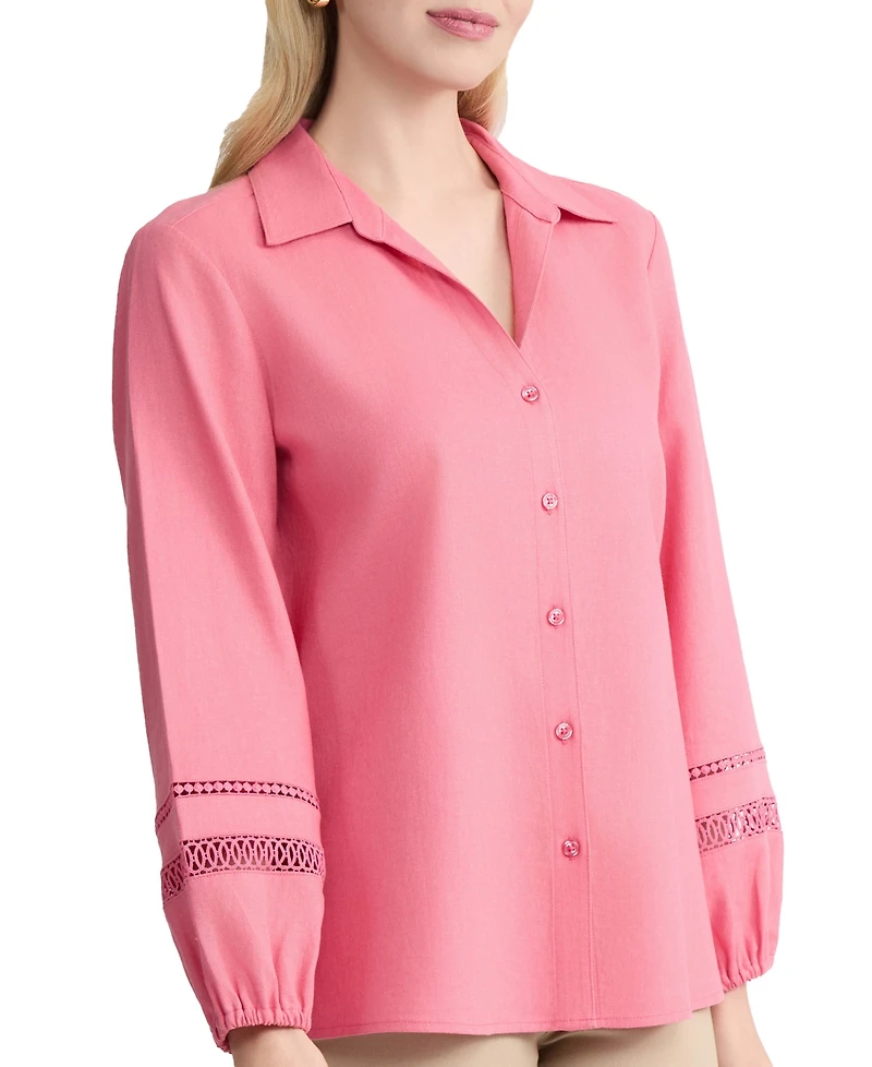 Jones New York Women's Collared Long-Sleeve Shirt