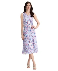 Jones New York Women's Sleeveless V-Neck Midi Dress