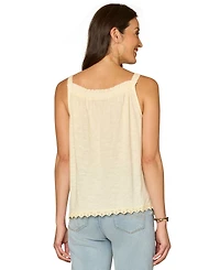 Democracy Women's Square Neck Sleeveless Cotton Top