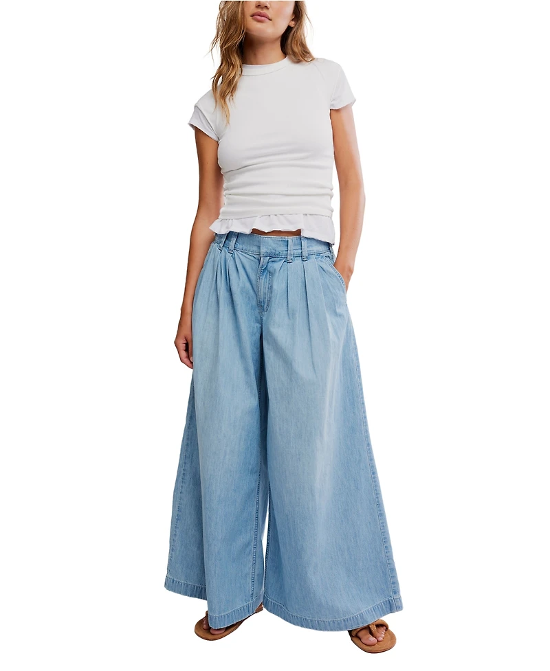 Free People Women's Scout Wide Leg Jeans