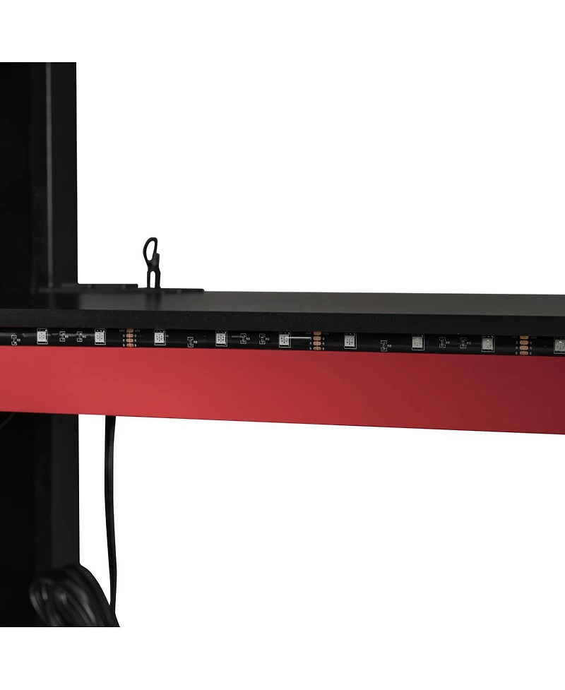 Streamdale Furniture Loft Bed with Desk, Wardrobe, Storage, Rgb Light