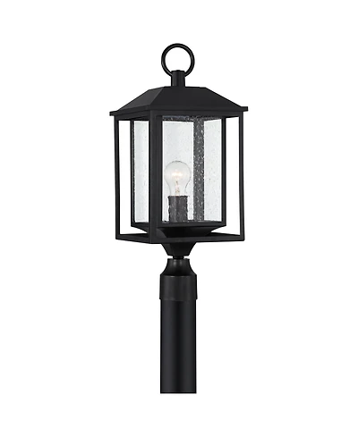 John Timberland Califa Modern Outdoor Post Light Metal Cage 21 Clear Seedy Glass for Exterior Barn Deck House Porch Yard Patio Home Outside