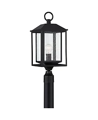 John Timberland Califa Modern Outdoor Post Light Metal Cage 21 Clear Seedy Glass for Exterior Barn Deck House Porch Yard Patio Home Outside