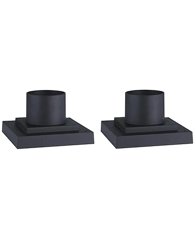 John Timberland 5 Wide x 3 High Modern Post Light Mount Adapter Porch House Exterior Set of 2 Weatherproof Metal