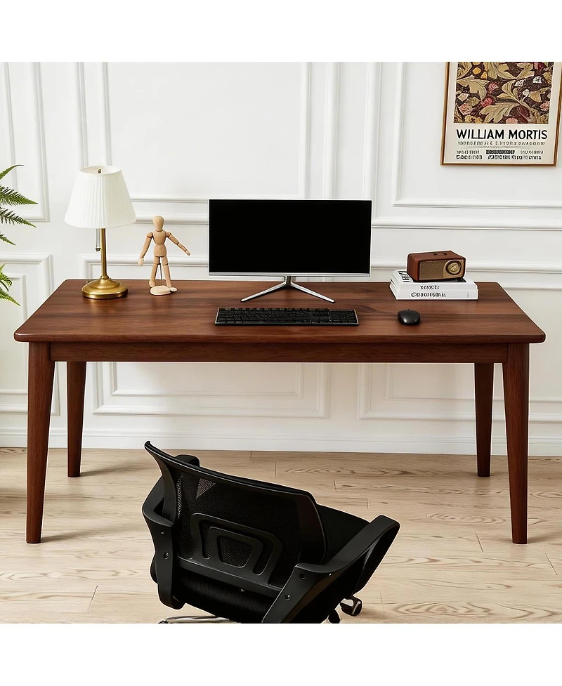 Streamdale Furniture Mid-Century Solid Wood Desk