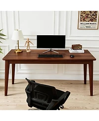 Streamdale Furniture Mid-Century Solid Wood Desk