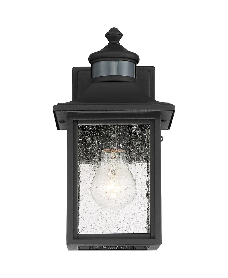 John Timberland Moray Bay Mission Outdoor Wall Light Fixtures Set of 2 Dusk to Dawn Motion Sensor 11 Seedy Glass for Exterior