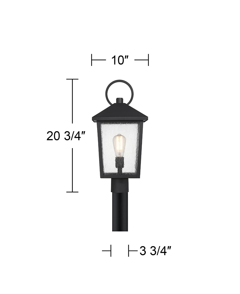 John Timberland Westmont 20 High Modern Outdoor Post Light Fixture Pole Porch Weatherproof Sand Aluminum Glass Shade