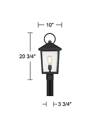 John Timberland Westmont 20 High Modern Outdoor Post Light Fixture Pole Porch Weatherproof Sand Aluminum Glass Shade