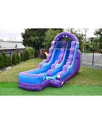 JumpOrange 15 Cotton Candy Tall Inflatable Water Slide with Splash Pool for Kids and Adults, Commercial Grade, Backyard Water Park, Outdoor Indoor, We