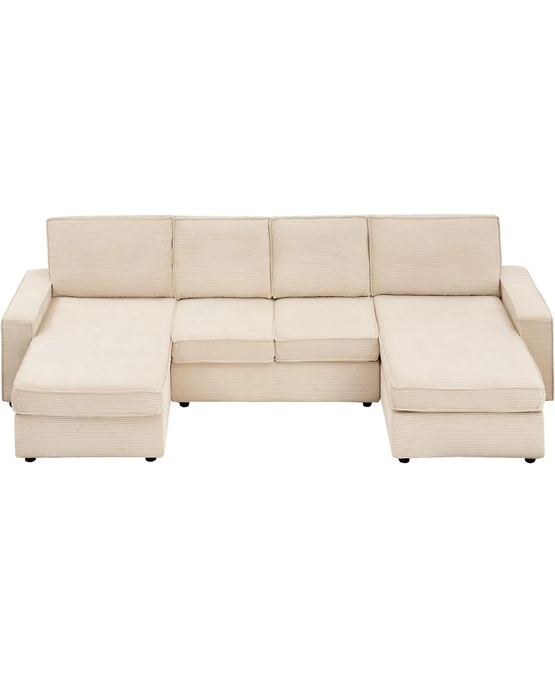 gaomon Modular Sectionla Sofa, 7 Seat U-Shaped Couch with Removable Washable Covers, Modern Convertible Deep Seat Sofa