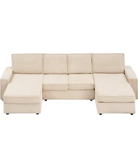 gaomon Modular Sectionla Sofa, 7 Seat U-Shaped Couch with Removable Washable Covers, Modern Convertible Deep Seat Sofa