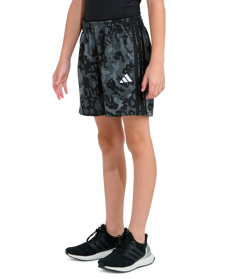 adidas Boys' 8-20 Elastic Waistband Printed Camo Shorts