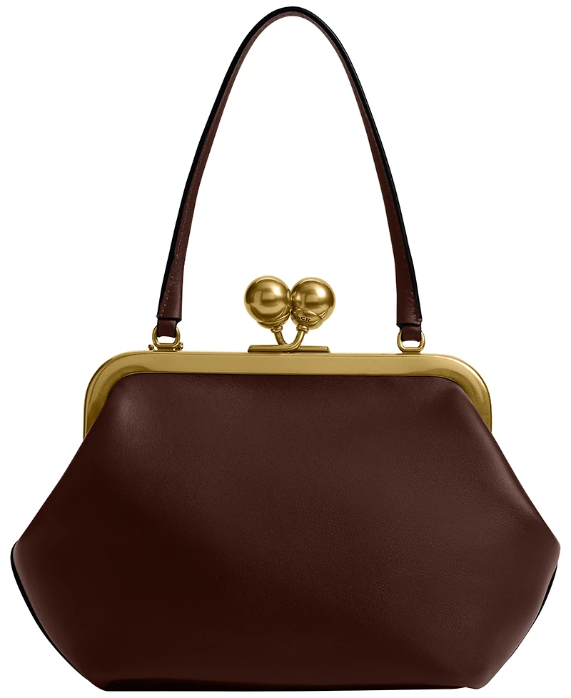Coach Glovetanned Leather Kisslock Frame Bag