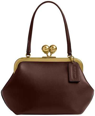 Coach Glovetanned Leather Kisslock Frame Bag