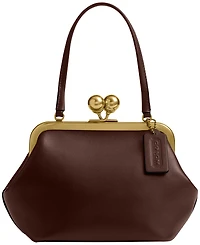 Coach Glovetanned Leather Kisslock Frame Bag