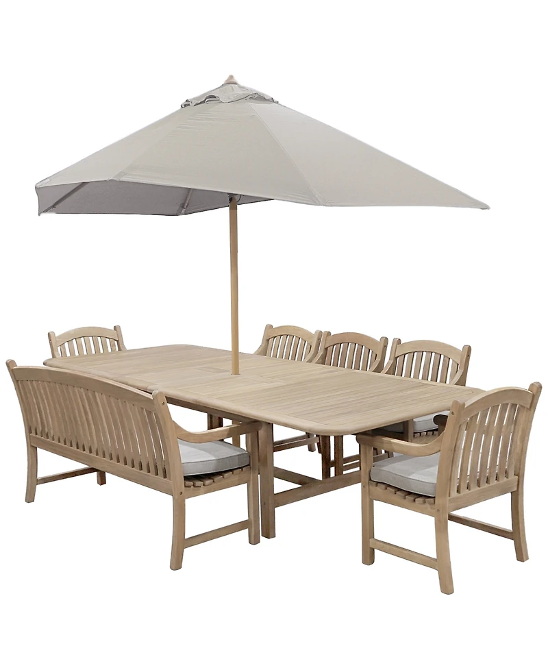 Bristol 7-Pc. Rectangle Dining Set (Dining Table, Chairs and Bench), Created for Macy's