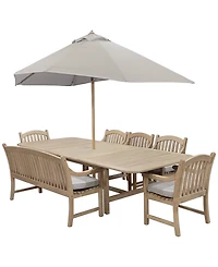 Bristol 7-Pc. Rectangle Dining Set (Dining Table, Chairs and Bench), Created for Macy's