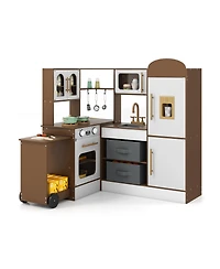 Slickblue Corner Kids Kitchen Set with Realistic Lights and Sounds