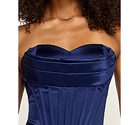 Katia Rae Women's Corset Lace-Up Back Sweetheart Neck Gown