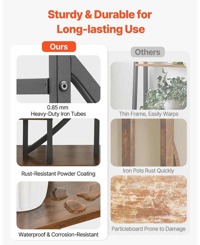 Sugfit 3-Tier Kids Bookshelf and Toy Storage Organizer with Sling Book Rack for Toddler