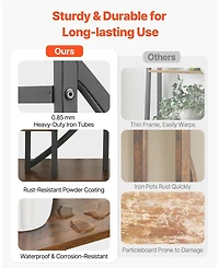 Sugfit 3-Tier Kids Bookshelf and Toy Storage Organizer with Sling Book Rack for Toddler