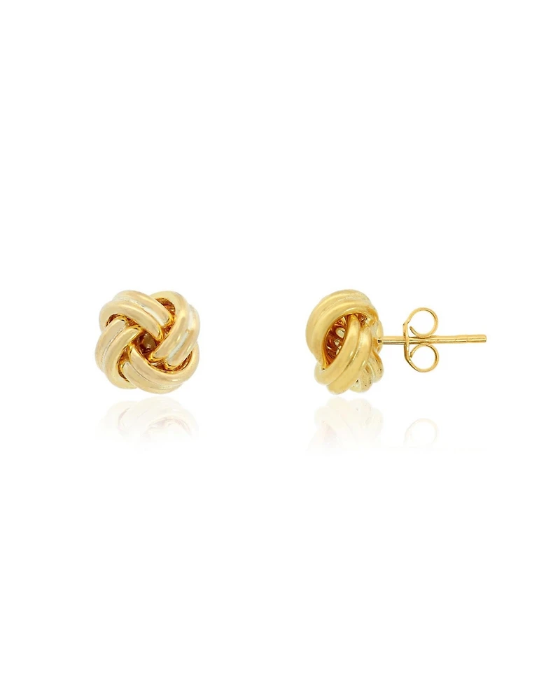 The Lovery Polished Rope Knot Stud Earrings 14K Gold