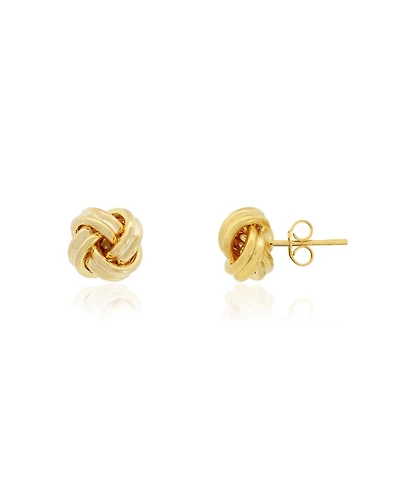 The Lovery Polished Rope Knot Stud Earrings 14K Gold