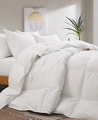 Unikome 300 Thread Count Cotton All-Season Goose Feather Comforter, Twin , Twin